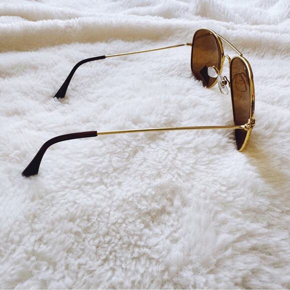 Elsie Gold Polarized Aviator Classic Sunglasses - Picture 9 of 9